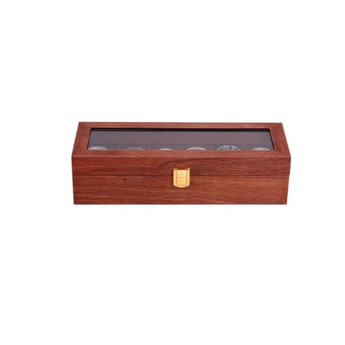 WindWilder Uhrenaufbewahrungsbox Uhrenbox 6 Uhren Watch Winder Box Holz Mit Oberlicht Uhrenbox Uhrenkasten Herren Damen Uhrenschachtel Uhrenschatulle Watch Box Geschenk Uhr Organiser Aufbewahrungsbox von WindWilder