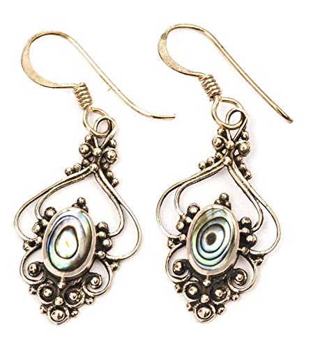 WINDALF Bohemia Ohrschmuck SALIA 5 cm Pauamuschel mit Blumen-Ornamentik Ohrhänger Bronze WINDALF Bohemia Ohrschmuck SALIA 5 cm Pauamuschel mit Blumen-Ornamentik Ohrhänger Bronze von Windalf