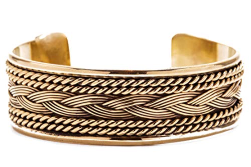 Breiter Armreif FANIA Ø 6 cm Freundschafts-Schmuck Armschmuck Vintage Antik Bronze von Windalf