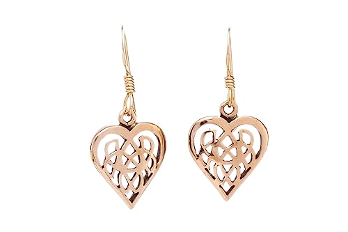 WINDALF Celtic Ohrringe AMINA 3.1 cm Keltische Knoten Herzschmuck Bronze von Windalf