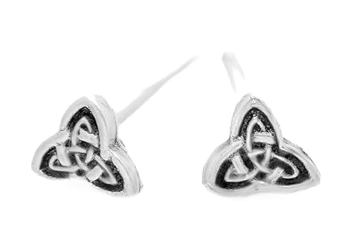 Ohrringe ENIJA 4 cm Celtic Triade Silberohrstecker Glücks-Ohrstecker 925 Sterlingsilber von Windalf