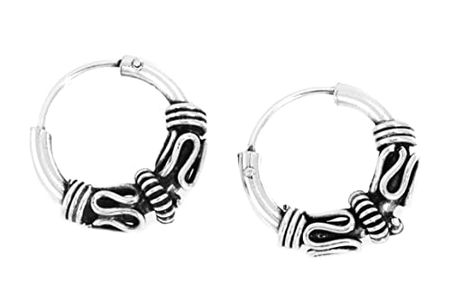 WINDALF Silber Creolen TURIN Ø 1.4 cm Massive Ohrringe Silberschmuck Keltenschmuck Handarbeit 925 Sterlingsilber von Windalf