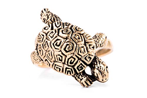 Windalf Glücks Ring NAMY 22 mm Kleine Schildkröte Bronze (Bronze, 62 (19.7)) von Windalf