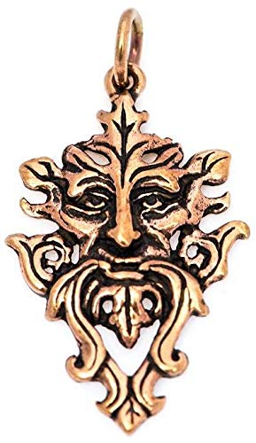 WINDALF Irischer Kelten Anhänger GREEN MAN 4 cm Der Grüne Mann Bronze von Windalf