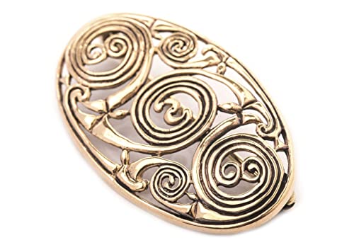 WINDALF Keltische Fibel TUATHA 5 cm Mittelalter-Schmuck Brosche Bronze von Windalf