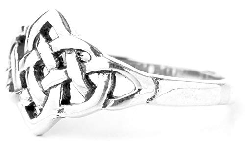 WINDALF Keltischer Damenring BELTANE h: 1 cm Keltischer Knoten 925 Sterlingsilber (Silber, 54 (17.2)) von Windalf