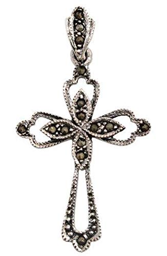 Windalf Mittelalterlicher Kreuz Anhänger ACACIA 4.4 cm Kreuz Schmuck 925 Sterlingsilber von Windalf