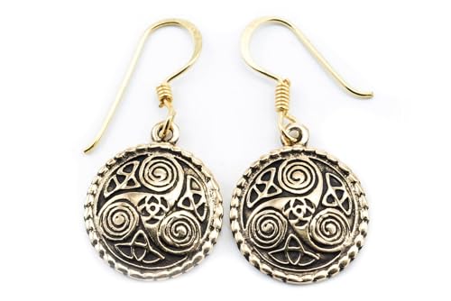 WINDALF Ohrhänger SILAN 1.9 cm Keltische Triskele Bronze von Windalf