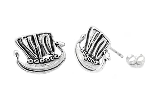 WINDALF Ohrringe ASKAN 1.4 cm Wikingerschiffe Ohrstecker 925 Sterlingsilber von Windalf