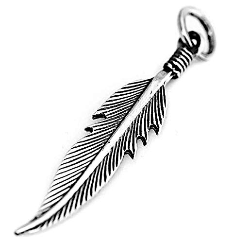 Silber Anhänger NAOMY 3.6 cm Federschmuck Glücks-Feder-Amulett Freundschaft 925 Sterlingsilber von Windalf