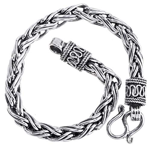 Windalf Wikinger Frauen Armkette NORCA l: 18 cm Vikings Vintage Silberkette Freundschafts Armband Armschmuck Handarbeit 925 Sterlingsilber von Windalf