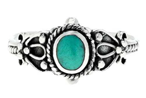 WINDALF Zarter Ring ROXIA h: 0.9 cm Türkis 925 Sterlingsilber (Silber, 56 (17.8)) von Windalf