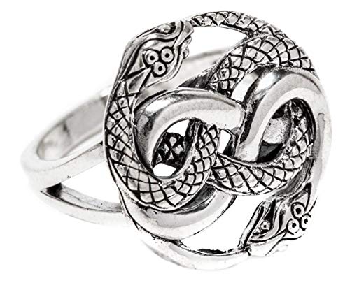 Windalf Zauber Ring AURIN 1.8 cm Schlangen Schmuck 925 Sterlingsilber (Silber, 58 (18.5)) von Windalf