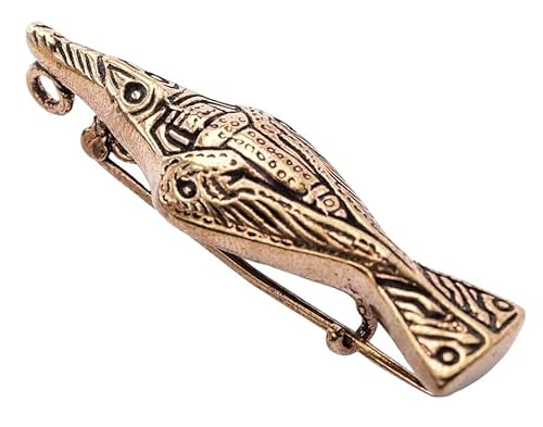 Wikinger Fibel MUNIN 4.8 cm Odins Raben Schmuck Bronze von Windalf