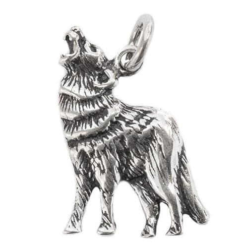 Wikinger Schmuck-Anhänger DASAN 2 cm Krafttier Wolf Amulett 925 Sterlingsilber von Windalf