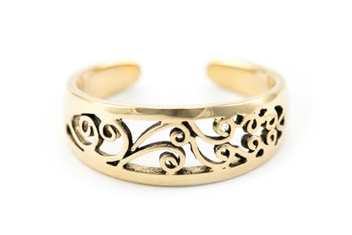 Windalf Damen Zehen-Ring TALIA 7 mm Bohemia Fuß-Schmuck Spiralen Bronze von Windalf