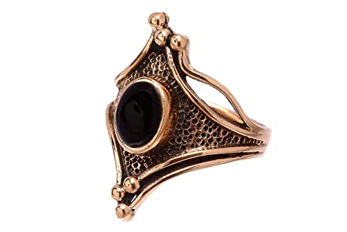 Windalf Frauen Ring ALISHA 24 mm Onyx Gothic Schmuck Bronze (Bronze, 56 (18)) von Windalf