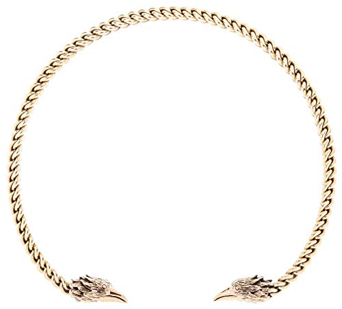 Windalf Frauen Torques RAVONA Ø 13 cm Wikinger Halsschmuck Odins Raben Schmuck Handarbeit Bronze von Windalf