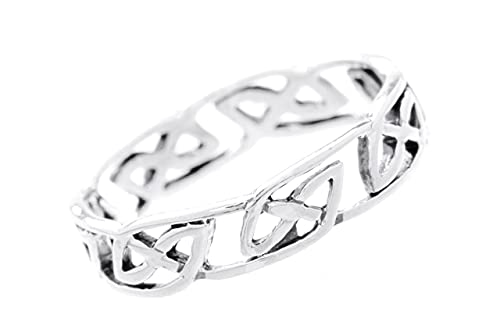 Windalf Freundschafts Celtic Silberring ÂLAUNI 0.5 cm Keltischer Partnerring als Knotenband Vintage Midi-Ring Irischer Schmuck 925 Sterlingsilber (Silber, 62 (19.7)) von Windalf