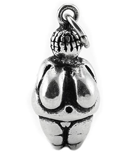 Windalf Heil & Fruchtbarkeits Amulett Venus von Willendorf 2.8 cm Mutter-ERD-Göttin Replika Schmuck Anhänger 925 Sterlingsilber von Windalf