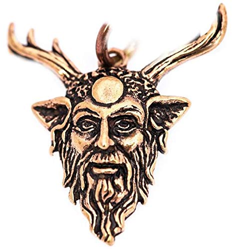Windalf Irischer Schmuck Anhänger CERNUNNOS 3.4 cm Hirsch Waldgott Bronze von Windalf
