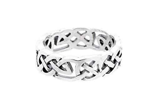 Windalf Keltischer Freundschaftsring FIONA 6 mm Keltischer Knoten Ring 925 Sterlingsilber (Silber, 64 (20.4)) von Windalf