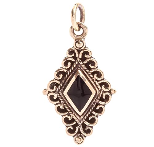 Windalf Römischer Schmuck Anhänger BYZANZ 2.5 cm Schwarzer Onyx Bronze von Windalf