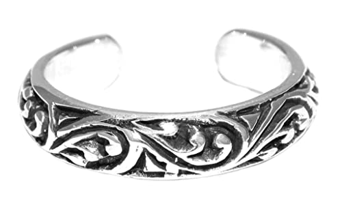 WINDALF Schmaler Vintage Zehenring EVERLY 4 mm Bohemia Fußring Midi-Ring 925 Sterlingsilber von Windalf