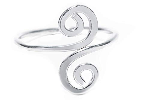 Windalf Spirals Zehenring SPIRALA 14 mm Bohemia Midi-Ring Silberring Fußring Festival Schmuck 925 Sterlingsilber von Windalf