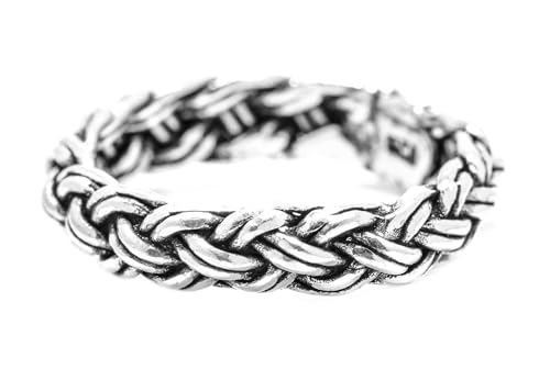 Windalf Wikinger Ring ALFADIR Wikinger-Knoten 5 mm Partnerring Vintage 925 Sterlingsilber (Silber, 70 (22.3)) von Windalf