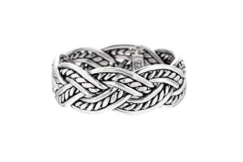 Windalf Wikinger Ring ASGARD 8 mm Vikings Schmuck Partnerring Handarbeit 925 Sterlingsilber (Silber, 48 (15.3)) von Windalf