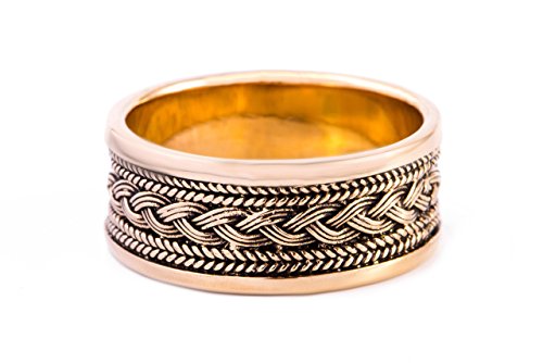 Windalf Wikinger-Ring BALDUR h: 1 cm Wikingerknoten Hochwertige Bronze (Bronze, 50 (15.9)) von Windalf