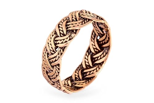Windalf Wikinger Ring DAVIN 6 mm Zopfmuster Knoten Partner & Freundschaftsring Bronze (Bronze, 56 (18)) von Windalf