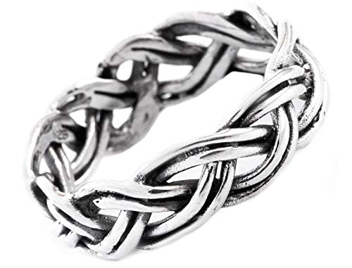 Windalf Wikinger Ring SKÅRU h: 0.8 cm Partner Ring Hochwertiges Silber (Silber, 66 (21.0)) von Windalf