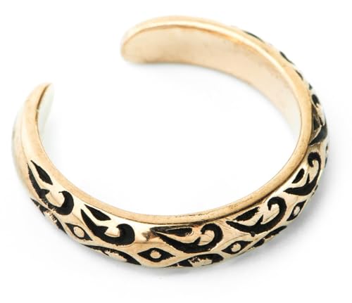 Windalf Wikinger Zehenring SVALA 4 mm Bohemian Midi-Ring Bronze von Windalf