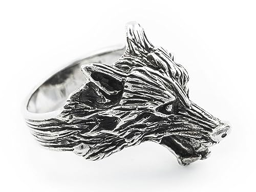 Windalf Wolfsring WULF 22 mm Odins Wolf Wikinger Schmuck 925 Sterlingsilber (Sterlingsilber, 76 (24)) von Windalf