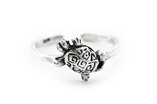 Windalf Zehen-Ring Lucy 8 mm Kleine Schildkröte Zehenschmuck 925 Sterling-Silber von Windalf