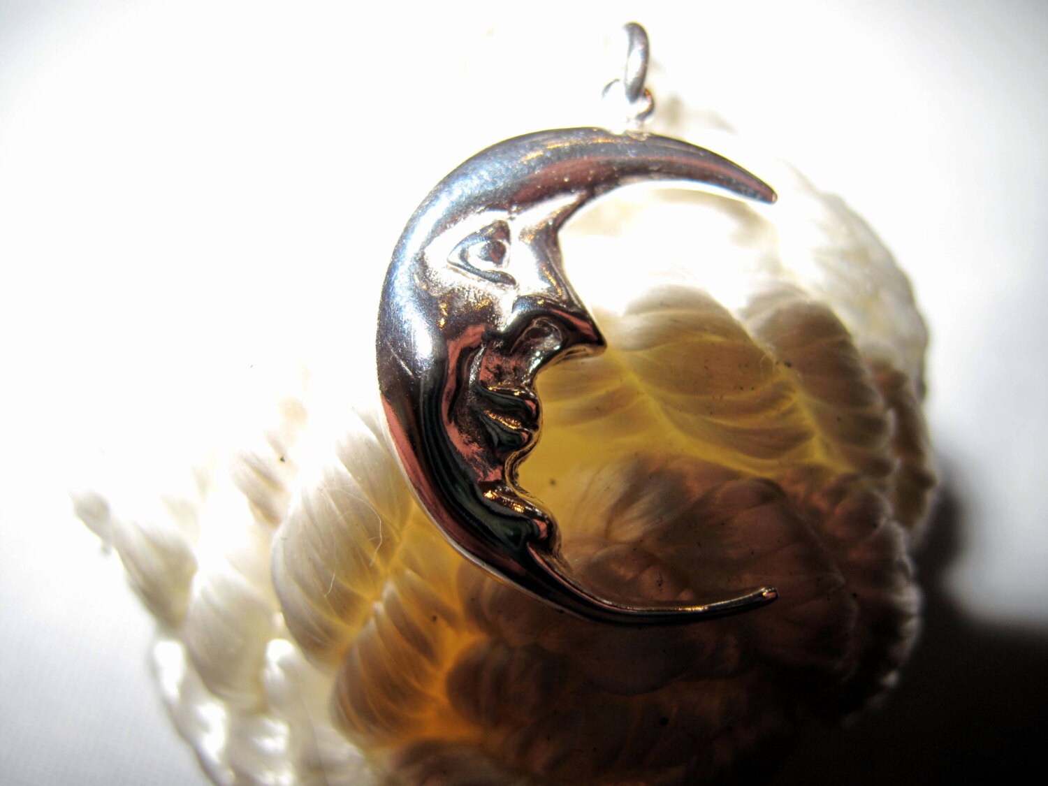Mann Im Mond, Sterling Silberguss 35 Mm Mann Im Mond, Sterling Silberguss 35 Mm von Windandseacreations