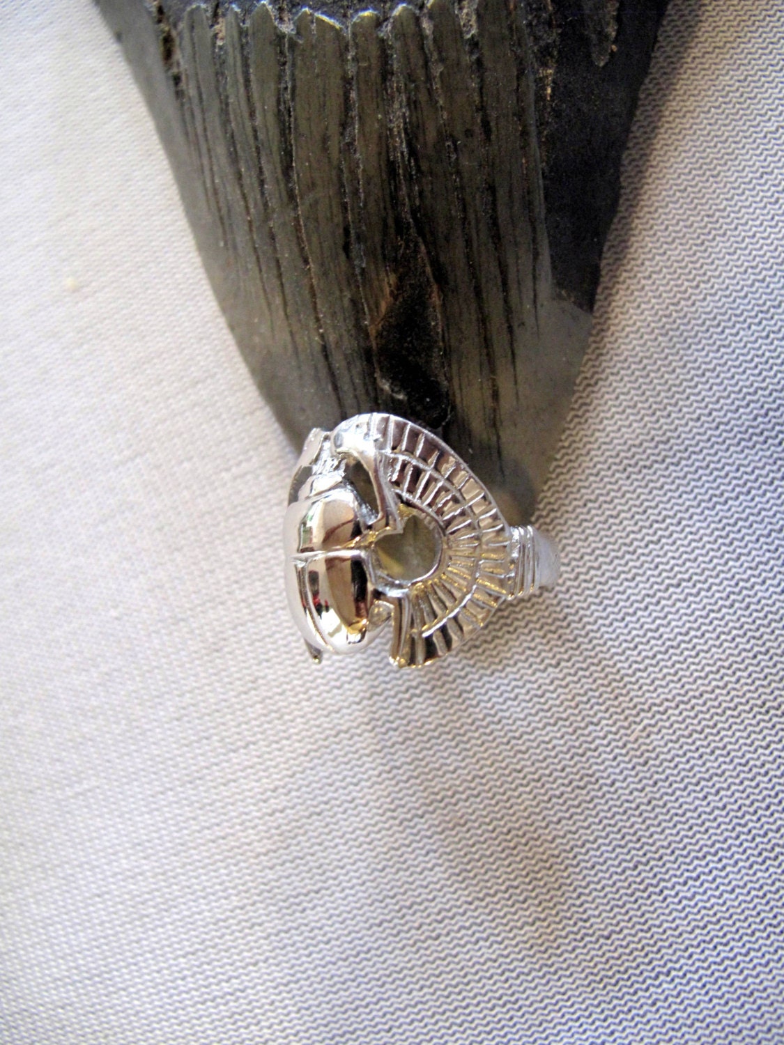 Skarabäus Ring Sterling Silber Skarabäus Ring Sterling Silber von Windandseacreations