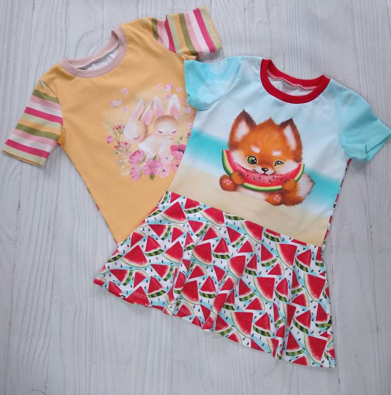 Bio Mädchentunika Gr.116/T-Shirt/Jerseykleid/Partykleid von WindelfreiShop