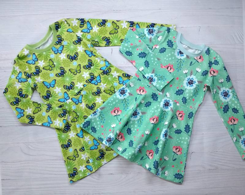 Langarm Mädchenkleid Gr.116/Drehkleid/Jerseykleid/Partykleid/Kinderkleid von WindelfreiShop