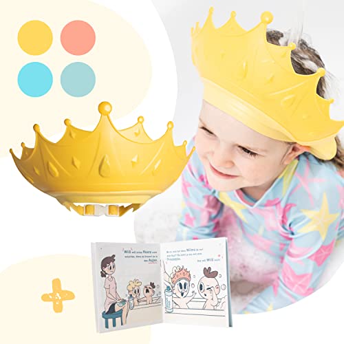 Windelstürmer® – Duschhaube Kinder –- eine Duschhaube für sorgenfreies Haare waschen Kinderschutz (Gelb) von Windelstürmer