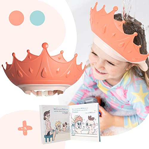 Windelstürmer® – Duschhaube Kinder –- eine Duschhaube für sorgenfreies Haare waschen Kinderschutz (Rosa) von Windelstürmer