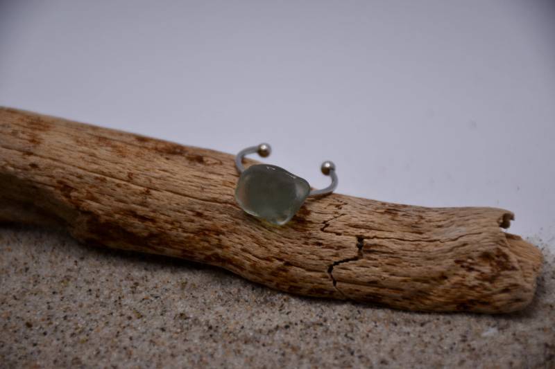 Seeglasring Silberfarbend - Größenverstellbar von Windfluechter