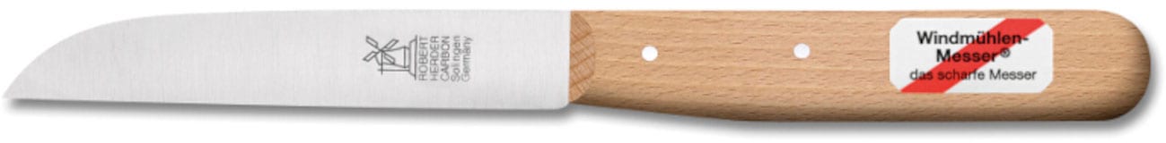 Windmühlenmesser Kochmesser "Klassik" 10,4 cm Rotbuche, nicht rostfrei von Windmühlenmesser