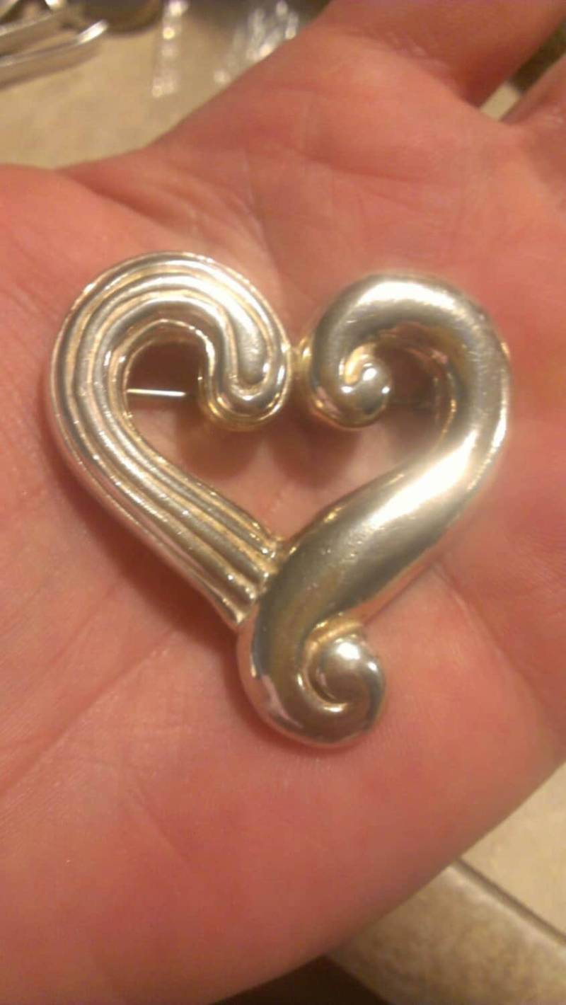 Massiv Sterling Silber Große Handgemachte Scroll Brosche Massiv Sterling Silber Große Handgemachte Scroll Brosche von WindowShoppingAtHome