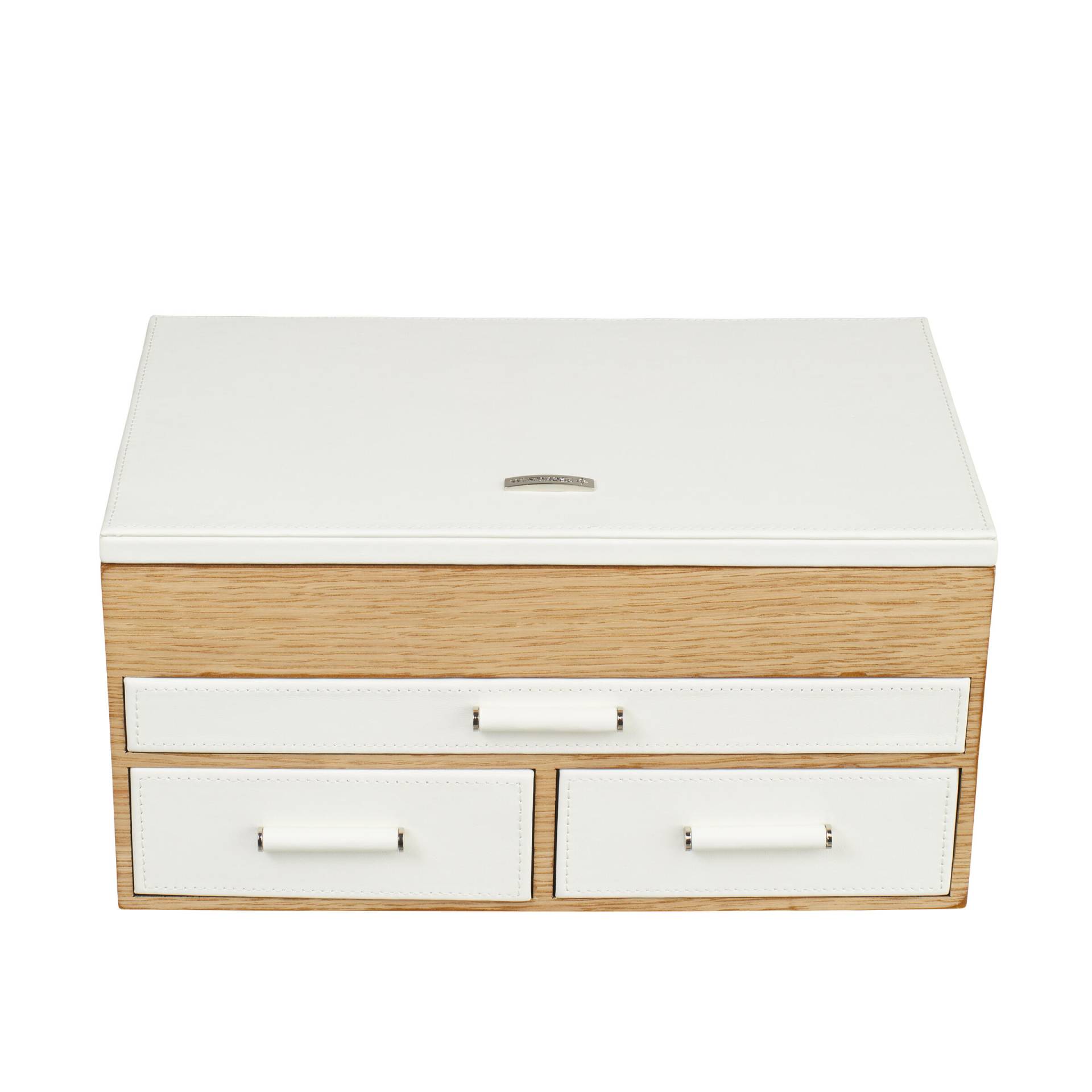 Windrose - Windrose Schmuckkasten mit Schubläden Wood creme Weiß - Gr. - L von Windrose