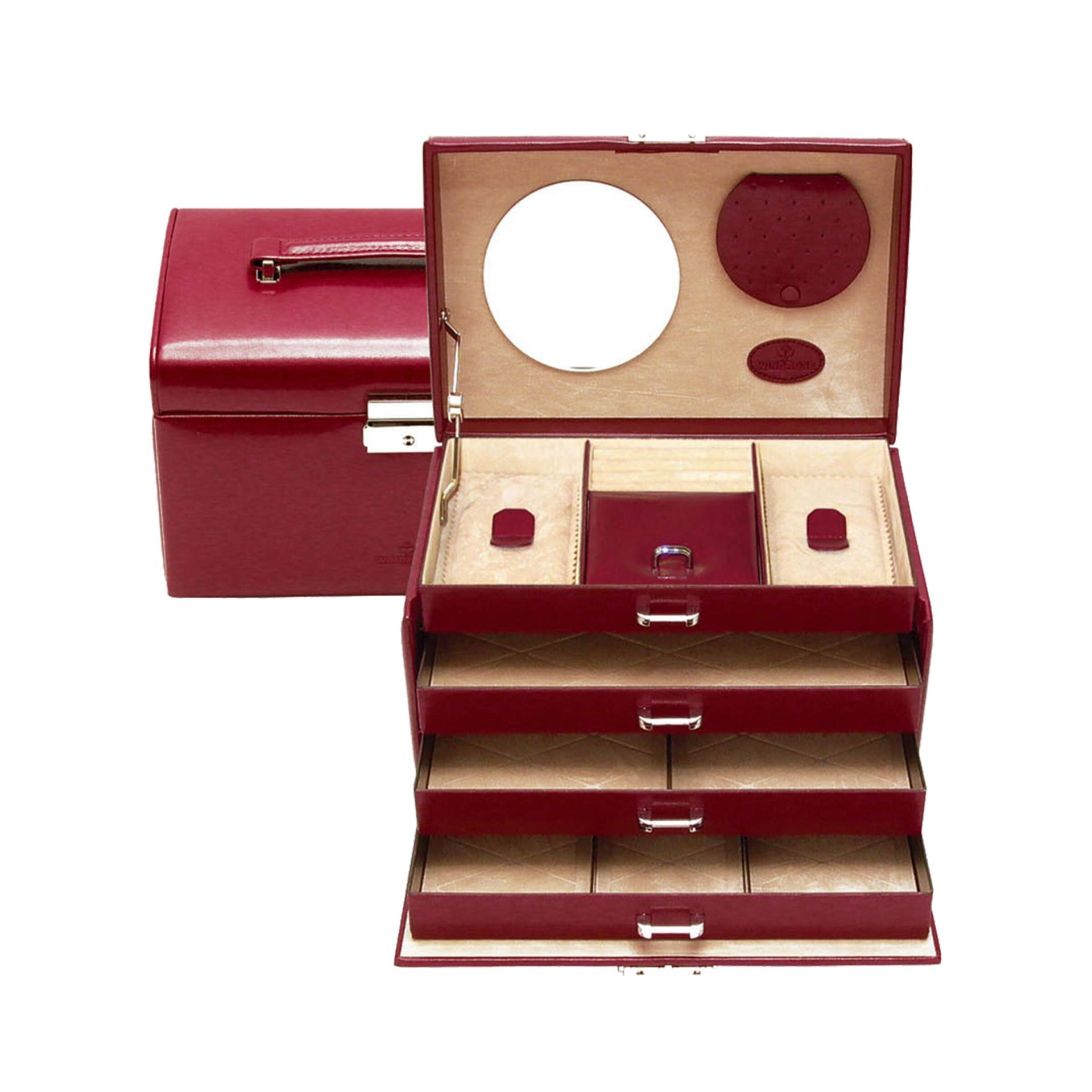 Windrose - Windrose Schmuckkoffer Merino rot von Windrose