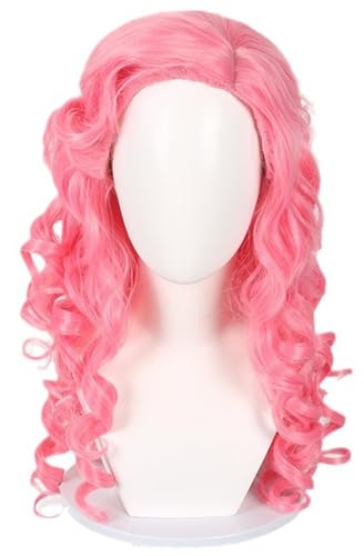 Windskids Damen Cosplay Bridget Perücken Rosa Lange Gewellte Locken Wig für Halloween Karneval Party Maskerade Anime Performance Verkleidung Kostüm Zubehör Perücke Windskids Damen Cosplay Bridget Perücken Rosa Lange Gewellte Locken Wig für Halloween Karneval Party Maskerade Anime Performance Verkleidung Kostüm Zubehör Perücke von Windskids