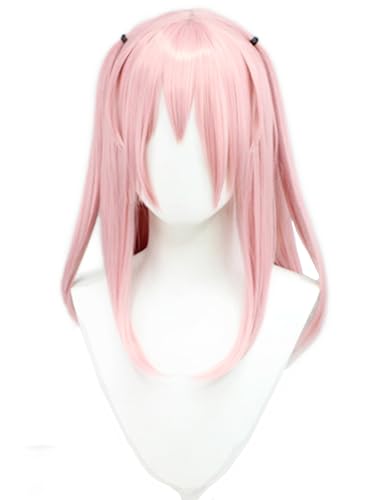 Windskids Inui Sajuna Cosplay Perücken Damen Rosa 50CM Lange Glatte Haare Pony Kostümperücke Verkleidung My Dress-Up Darling Inui Sajuna Halloween Karneval Party Maskerade Anime Wig von Windskids